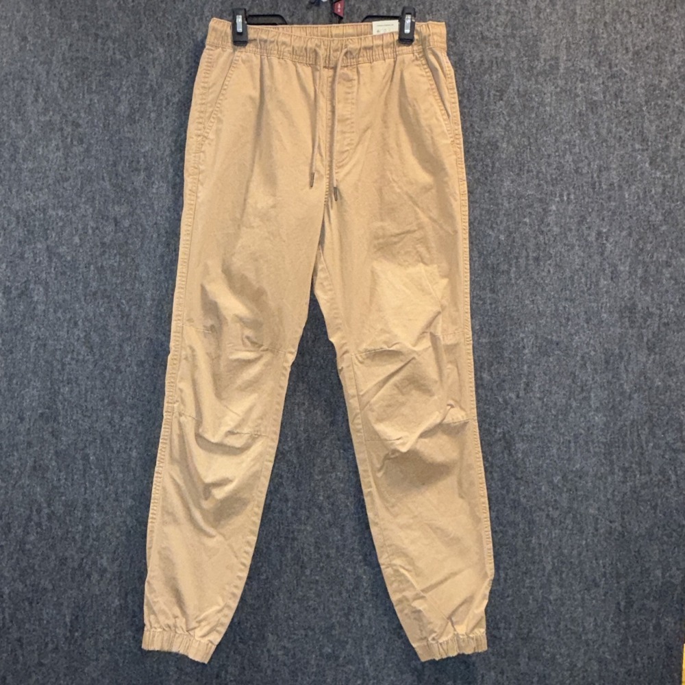 No Boundaries Men's SMALL 28-30 Twill‎ Jogger Pants URBAN KHAKI Straight Outdoor